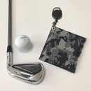 Double-Sided Golf Ball Cleaning Towel Cloth with Carabiner Hook Golf Accessor