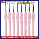 8pcs Plastic Handle Knitting Needles Aluminum Crochet Hooks DIY Tools Set 2-6