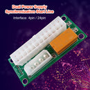 24 Pin to 4 Pin Power Supply Dual Cable Synchronous Starter Extender Card