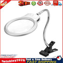 Magnifier Clip-on Lighted Table Desk LED Clamp Lamp 2x 5x Magnifying Glass Newly