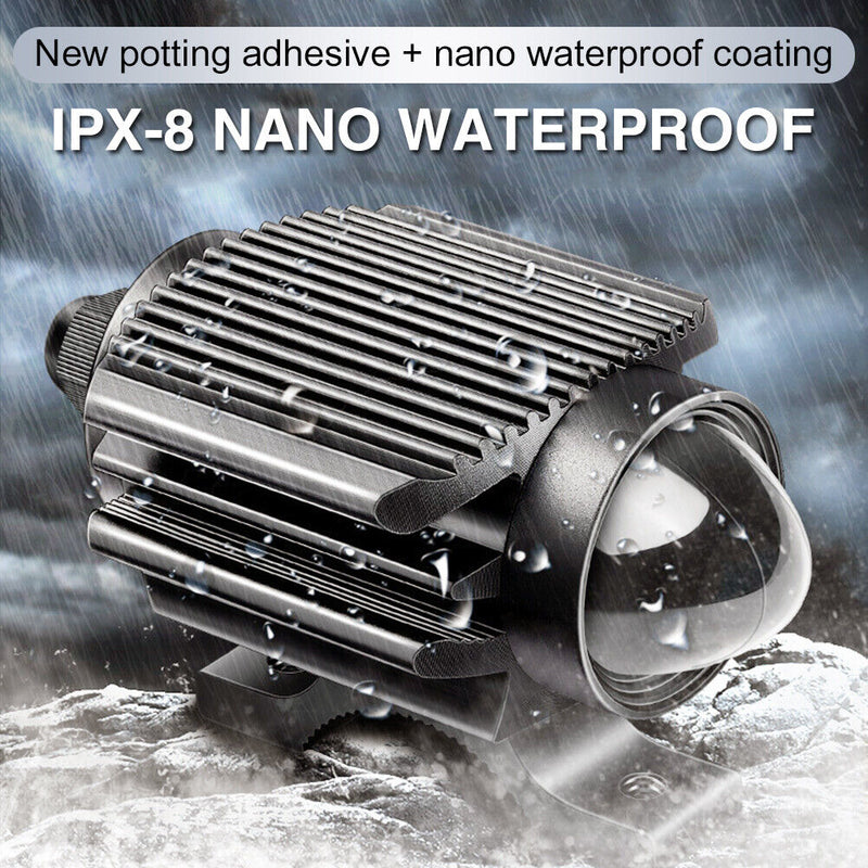 Waterproof Motorcycle Electric Vehicle Universal Dual Light Headlight LED Lamp