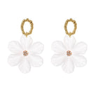 Korean Fresh Wild Dangle Earrings Lovely Transparent Flowers Flower Earrings