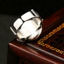 Men's Ring Carved Lion King Head Wider Ring's Fine Rings Open Gifts Fashion H4M3