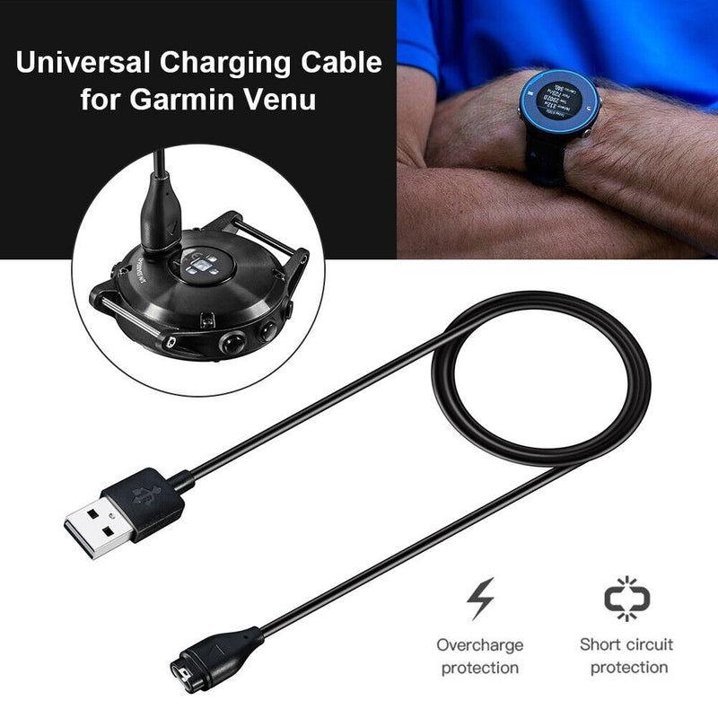 USB Charging Data Cable Power Charger Wire for Garmin Fenix 5S Venu 2 Forer