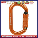 25KN O Shape Safety Auto Master Lock Carabiner Rock Climbing Buckle (Orange