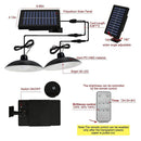Solar LED Pendant Lights Outdoor Garden Wall Chandelier (Double Head Warm) Newly