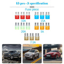 15pcs Micro2 Fuses Car Automotive Blade Fuse Assortment with 5A 7.5A 10A 15