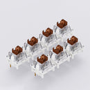 50pcs 3 Pin Silent RGB LED Tactile Switch for Mechanical Keyboard (Coffee)