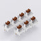 50pcs 3 Pin Silent RGB LED Tactile Switch for Mechanical Keyboard (Coffee)
