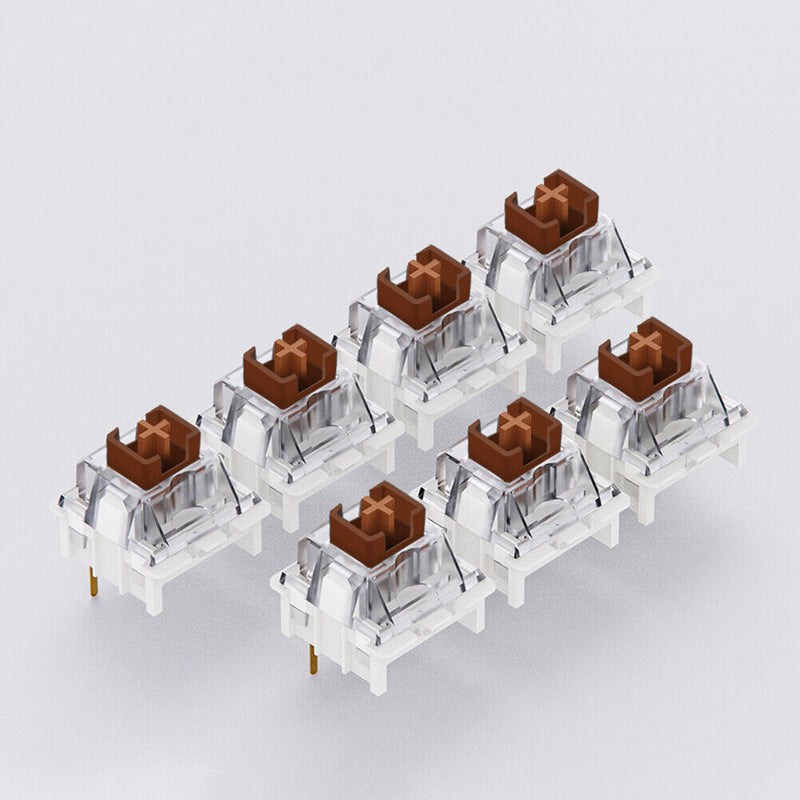 50pcs 3 Pin Silent RGB LED Tactile Switch for Mechanical Keyboard (Coffee)