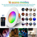 10W RGB LED Ceiling Light Recessed Downlight Bluetooth Lamp WIFI Panel E5Z5