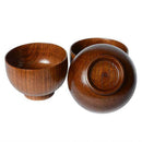 Japanese Wooden Bowl Style Wood Rice Soup Salad Food Large Container Small R6I5
