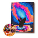 5D Rhinestone Diamond Painting DIY Jumping Dolphin Mosaic Wall Picture Craft