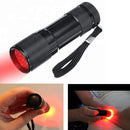 Mini Red LED Light 700nm Powerful Flashlight Anti-Slip Vein Finder Torch La