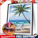 5D Seaside Coconut Trees Diamond Painting Embroidery DIY Cross Stitch Decor