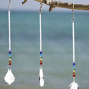 Crystal Ornaments 3 Pack Clear Glass Crystal Hanging Decoration with Chain