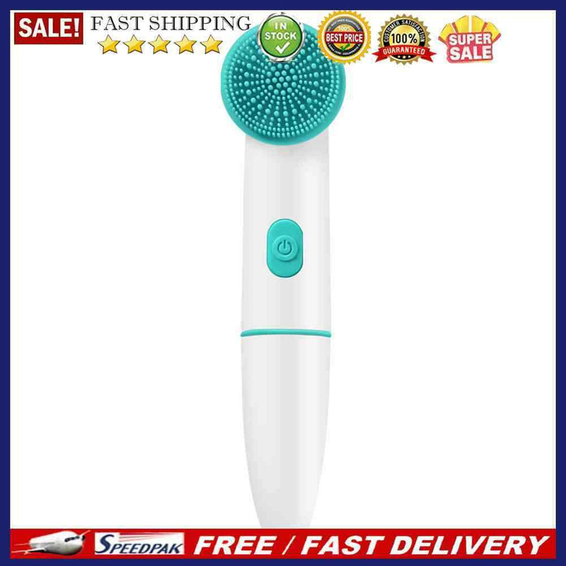 Waterproof 2 in 1 Silicone Electric Facial Cleanser Face Pore Cleansing Brush