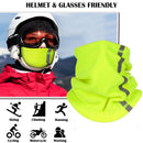 Outdoor Winter Warm Fleece Neck Scarf Reflective Skiing Neck Cover (Green)