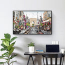 Full Embroidery Street Pattern DIY Stamped Canvas 11CT Needlework Set Home Decor