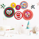 7pcs/lot DIY Diamond Painting Honeycomb Paper Fan Set Birthday Party Decor