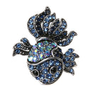 Crystal Fish Brooches Pin Women Alloy Shinny Rhinestone Goldfish Brooch Pin