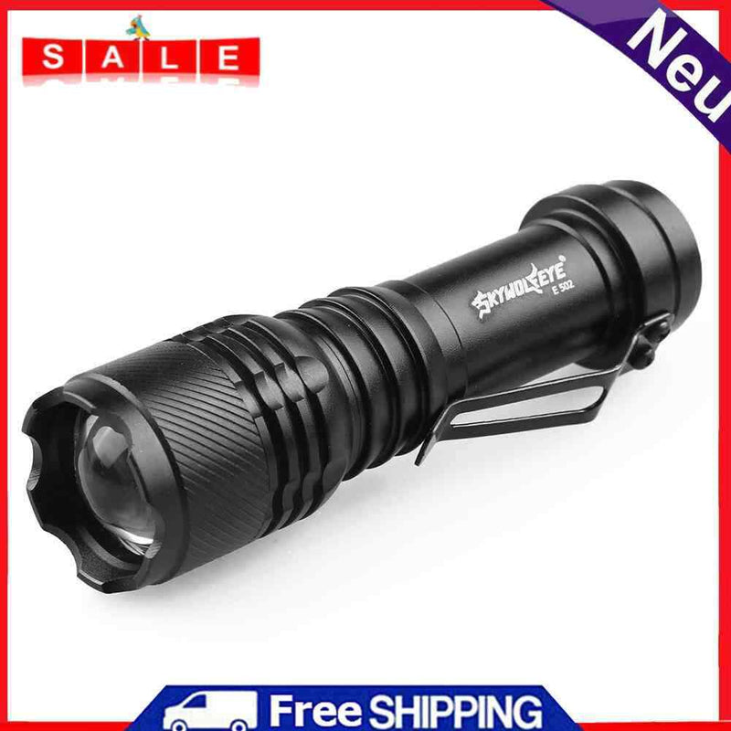 Skywolfeye XPE LED Flashlight Zoomable Outdoor Home Emergency Light