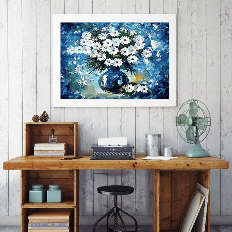 Flowers 50x40cm Oil Paint By Numbers DIY Painting M681