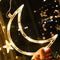 LED Star Moon Curtain Lamp Fairy String Light Festival Home Decor (White) Newly