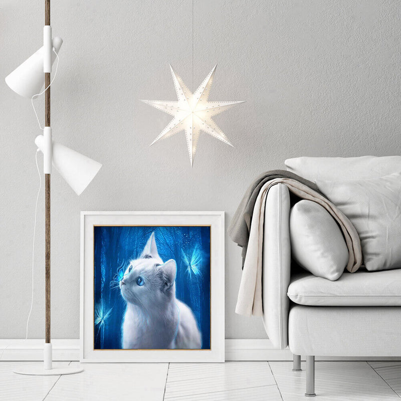 5D DIY Diamond Painting Full Round Drill Butterfly Cat Rhinestone Picture