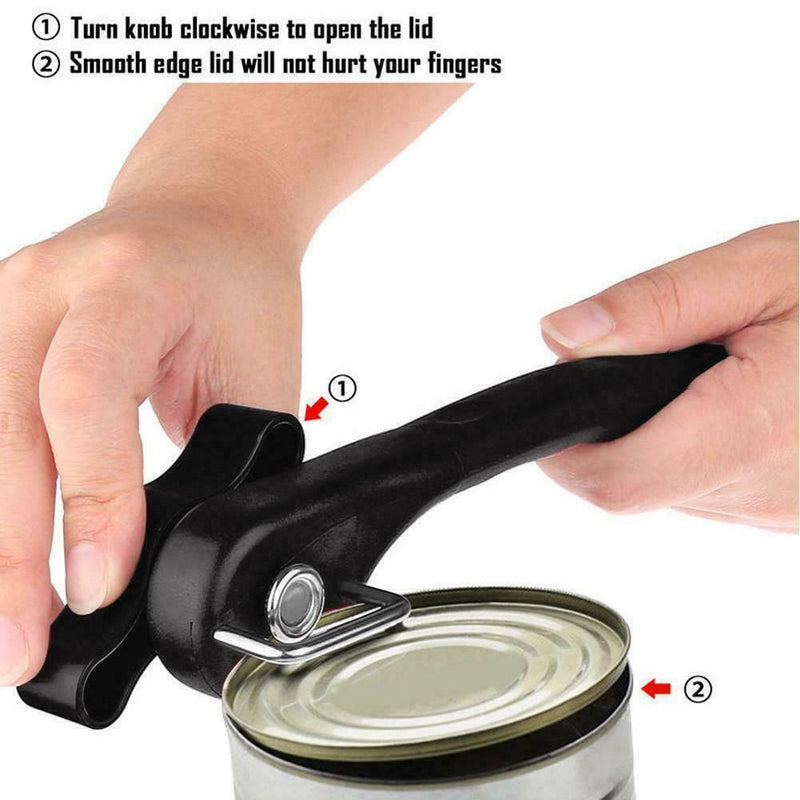 1PCS Professional Manual Tin Can Opener Safe Cut Lid Smooth Steel Tool F1X5