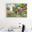 Frameless Painting By Numbers DIY Bicycle Hand Painted Canvas Oil Art Pictu