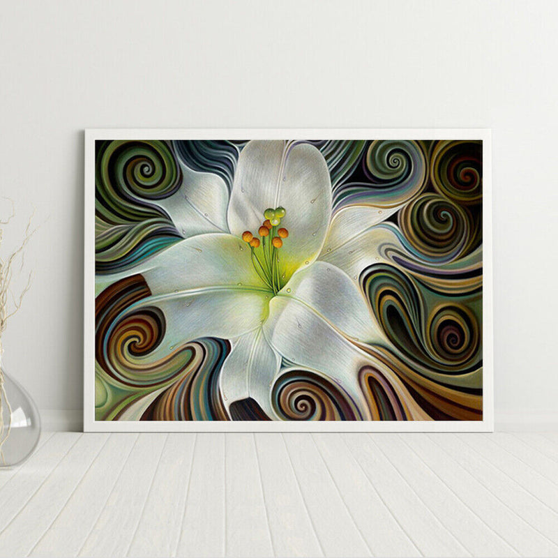5D Diamond Painting Kit DIY Abstract Flower Full Round Drill Mosaic Picture A
