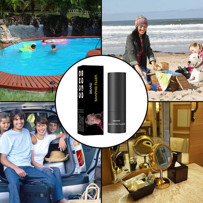 Beard Filler Pencil Enhancer Thicker Moustache Shaping Tool (Dark Brown) Newly