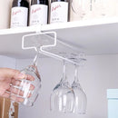 Home Wine Glass Holder Cabinet Stemware Organizer Rack Kitchen Tool (White)