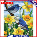 Bird and Flower Oil Paint By Numbers DIY Handpainted on Canvas Wall Art Picture