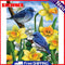 Bird and Flower Oil Paint By Numbers DIY Handpainted on Canvas Wall Art Picture