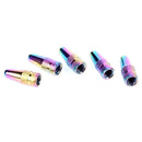 5pcs Rainbow Color Bicycle Aluminum High Pressure Caps for Presta Valves Newly