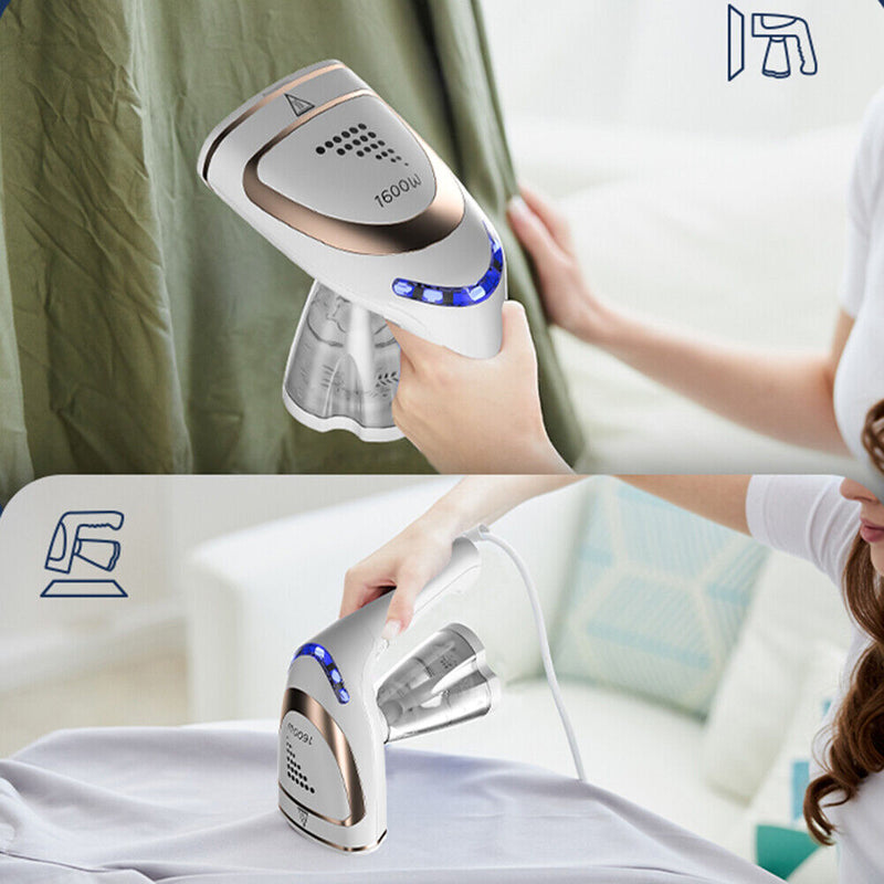 Steam Iron Garment Steamer Handheld Fabric 1600W Travel Vertical Clothes Ironing