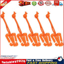 5pcs Molle Backpack Carabiner EDC Elastic Rope Webbing Fix Buckle (Orange) Newly