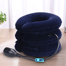 Inflatable Neck Stretcher Support Cervical Traction Massage Pillow (Blue) Newly