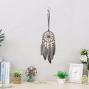 Grey Feathers Beads Wall Hanging Dream Catcher Door Pendant Pure Handmade Dreamc