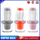 Portable Press Silicone Oil Bottle Brush Storage Cover Kitchen Tool 2pc