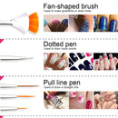 DIY Manicure Nail Art Tools Painting Drawing Dotting Foil Paper Sequins Line Kit