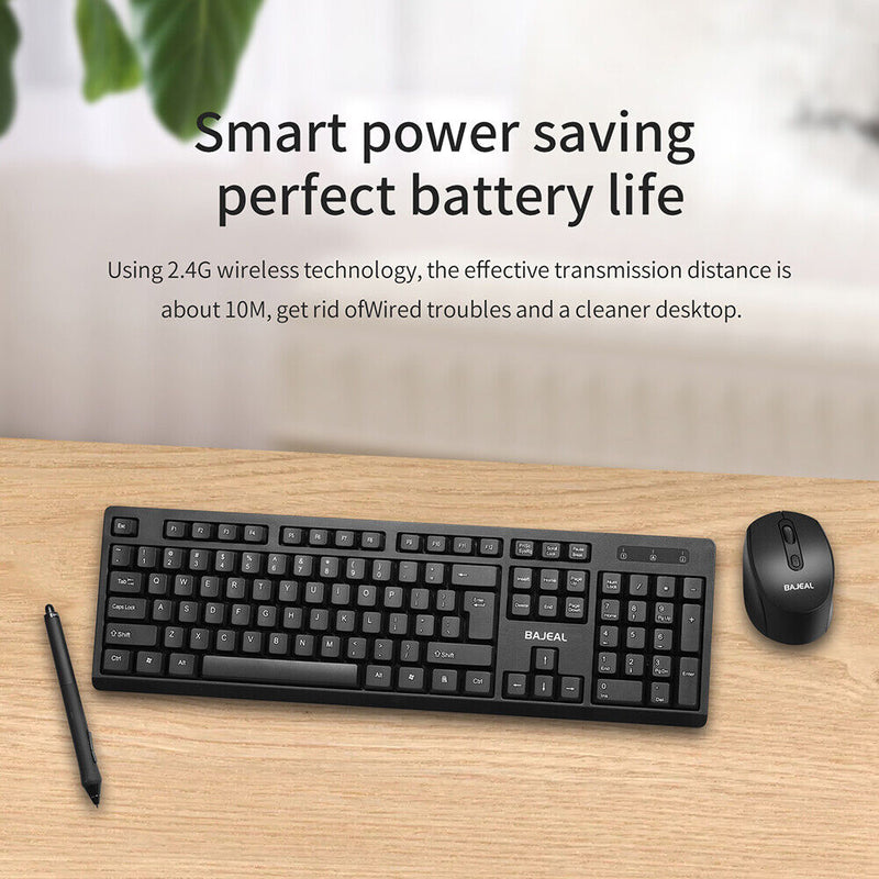 2.4G Wireless Keyboard Mice Combo Kit Computer Accessories for Notebook Desktop PC