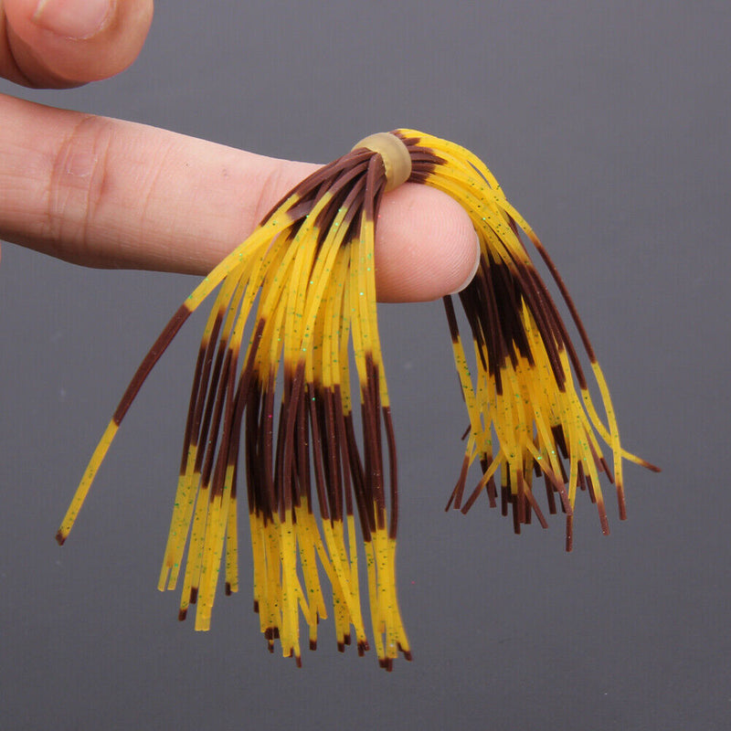 12 Bundles Silicone Legs Barred Color Flake Squid Lure Thread Newly