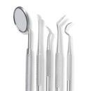 4PCS Set Hoe Probe Tweezer Dental Mirror Tooth Care Kit Dentist Prepared Tool