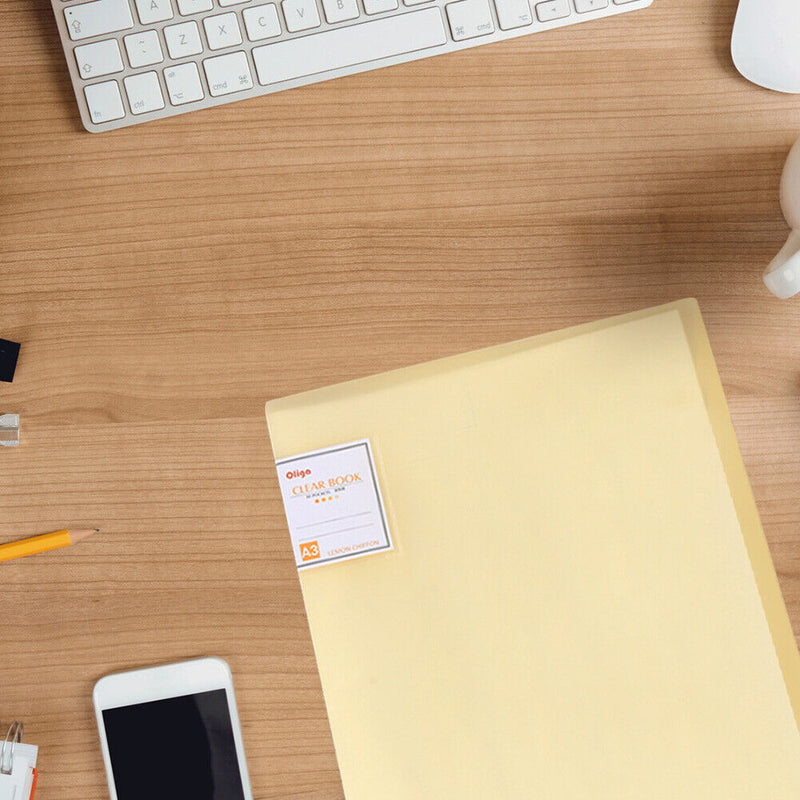 A3 30 Pages Diamond Painting Waterproof Photo Album Book Covers (Yellow) Newly