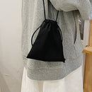 Fashion Corduroy Drawstring Bag Women Phone Purse Shoulder Messenger Mini Clutch