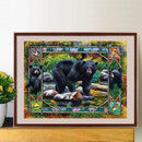 Black Bear DIY Diamond Painting Kits Full Round Drill Home Wall Decor Art Craft