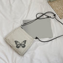 Fashion Women Shoulder Bag Oxford Cloth Small Zipper Butterfly Crossbody Handbag